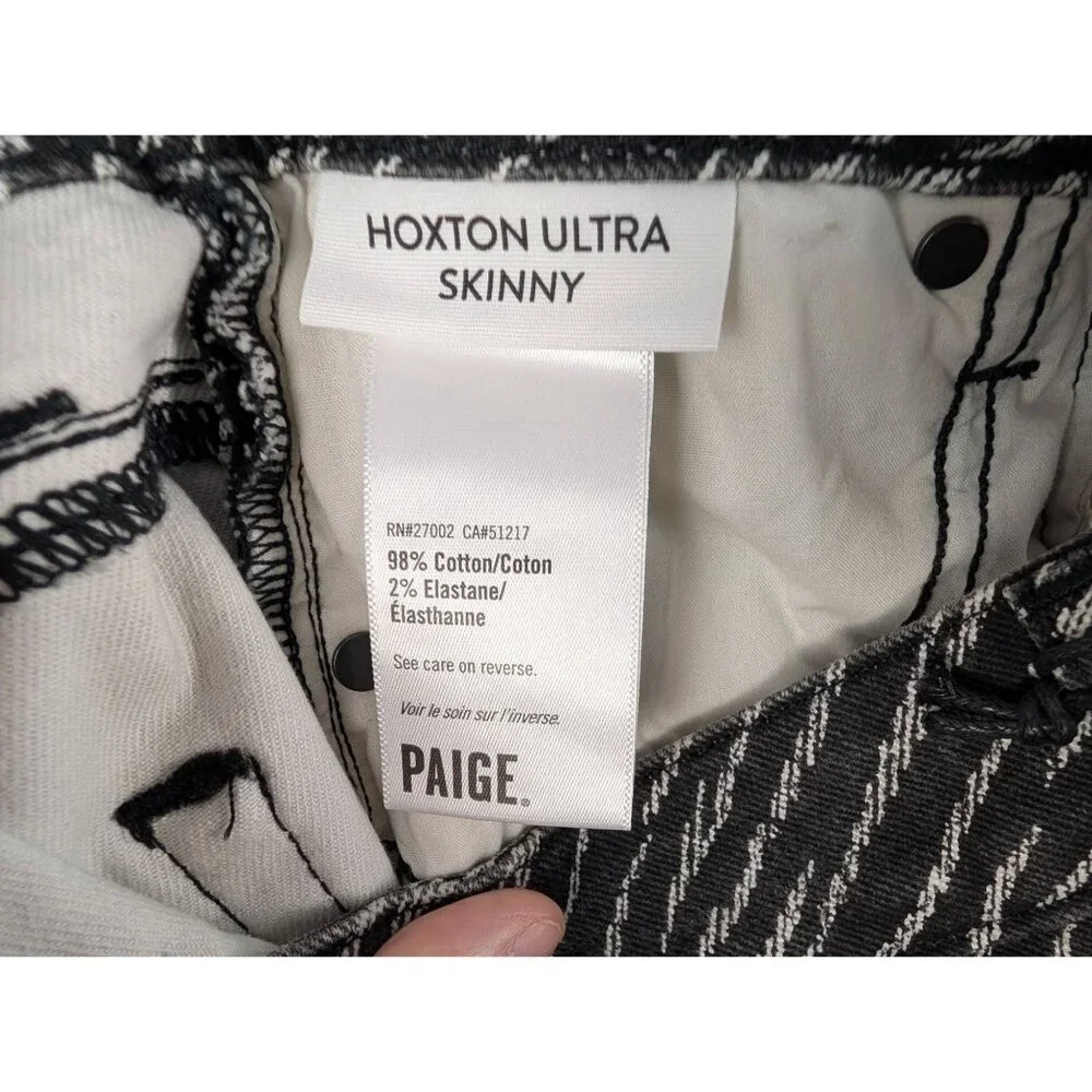 New Paige Jeans Womens‎ Size 25 Hoxton Ultra Skinny Black & White Zebra Print